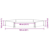Raised Bed Hexagon Brown 160x160 cm Solid Wood Pine