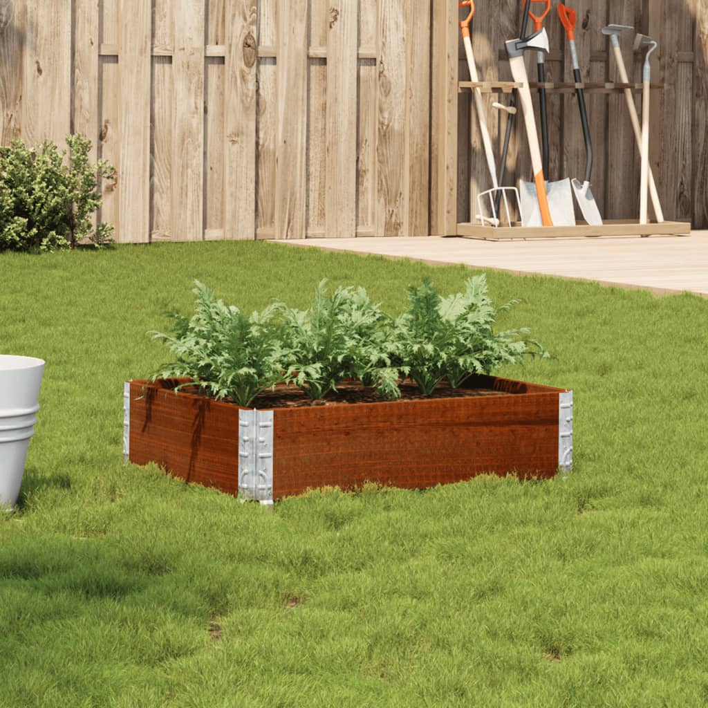 Garden Planter Brown 80x60 cm Solid Wood Pine