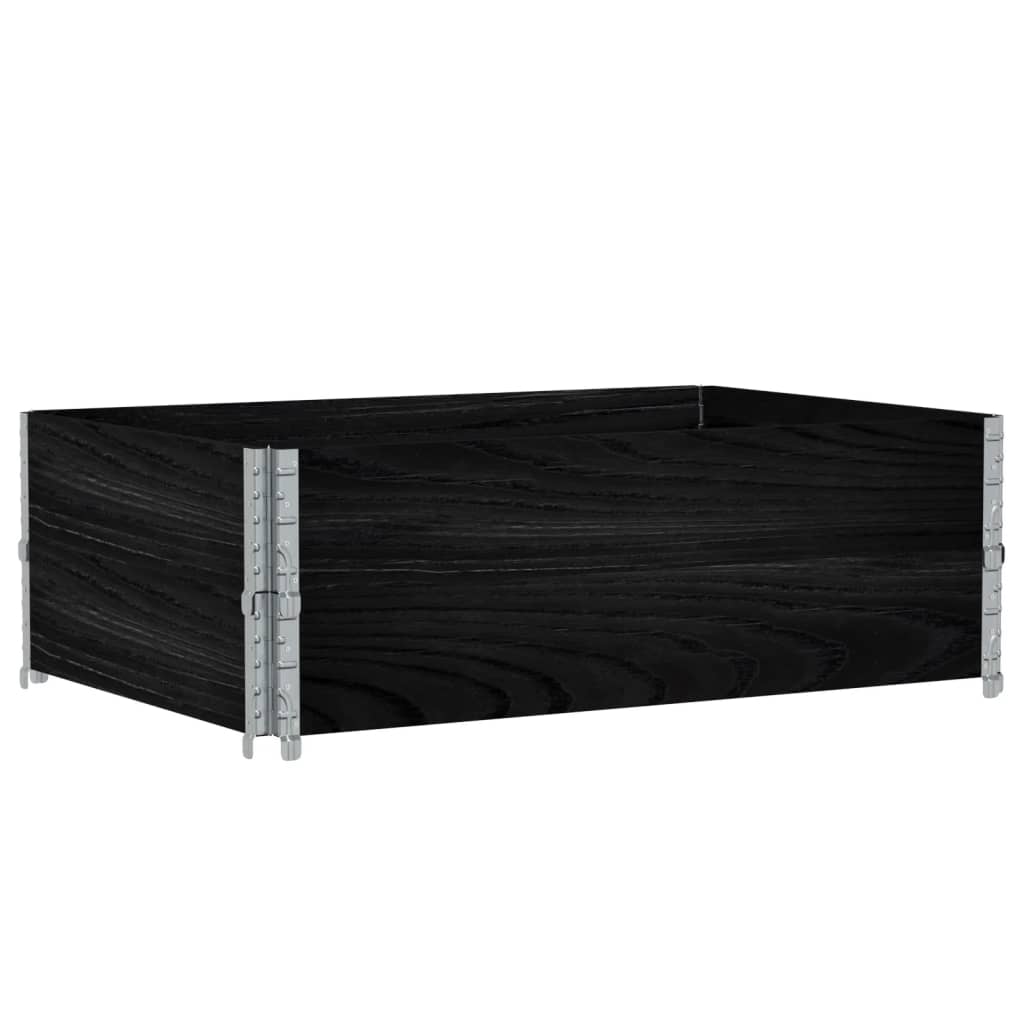 Garden Planter Black 120x80 cm Solid Wood Pine