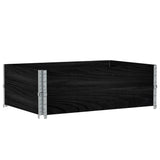 Garden Planter Black 120x80 cm Solid Wood Pine