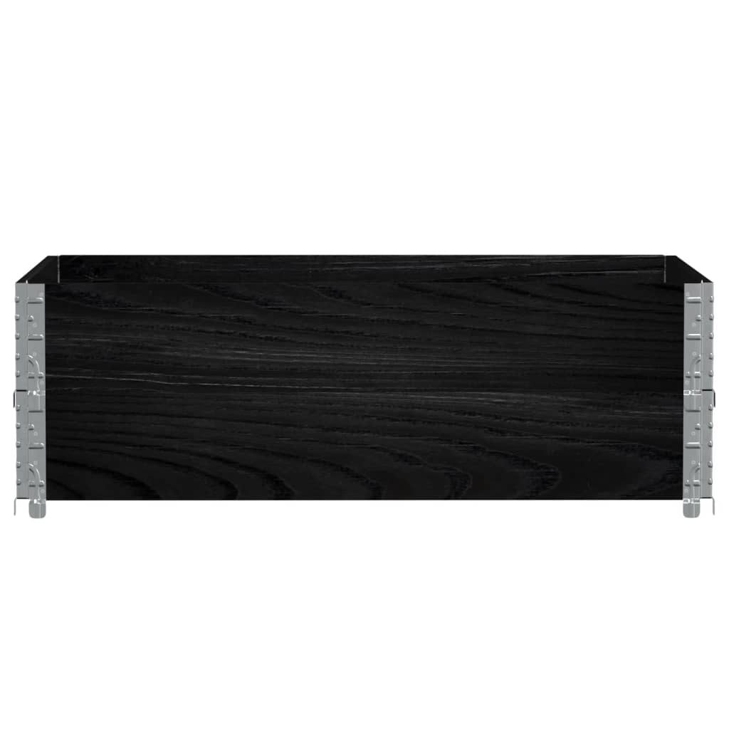 Garden Planter Black 120x80 cm Solid Wood Pine