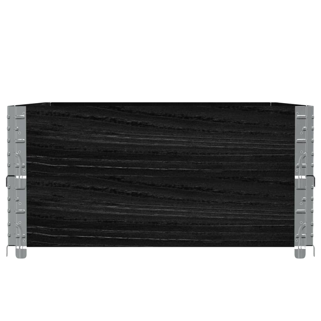 Garden Planter Black 120x80 cm Solid Wood Pine