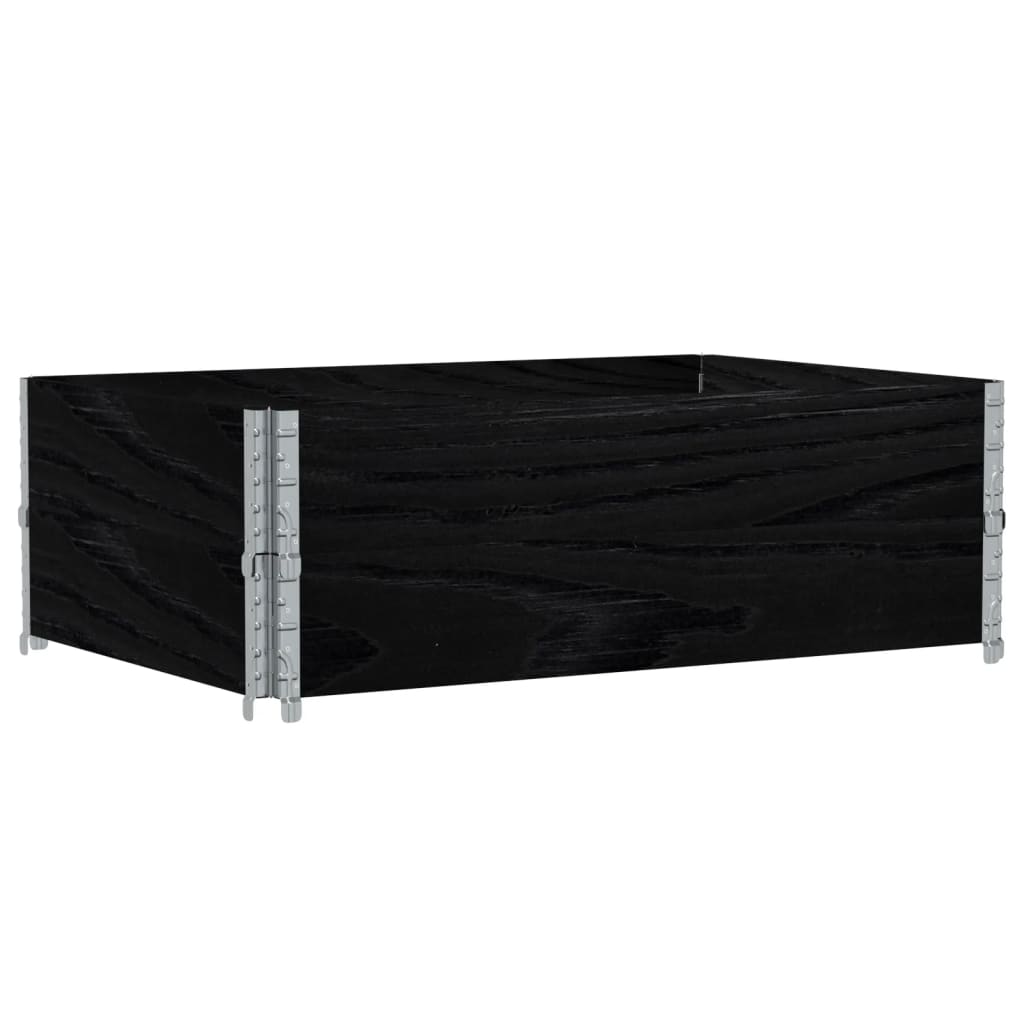 Garden Planter Black 120x80 cm Solid Wood Pine