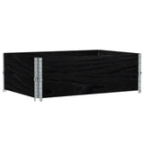 Garden Planter Black 120x80 cm Solid Wood Pine