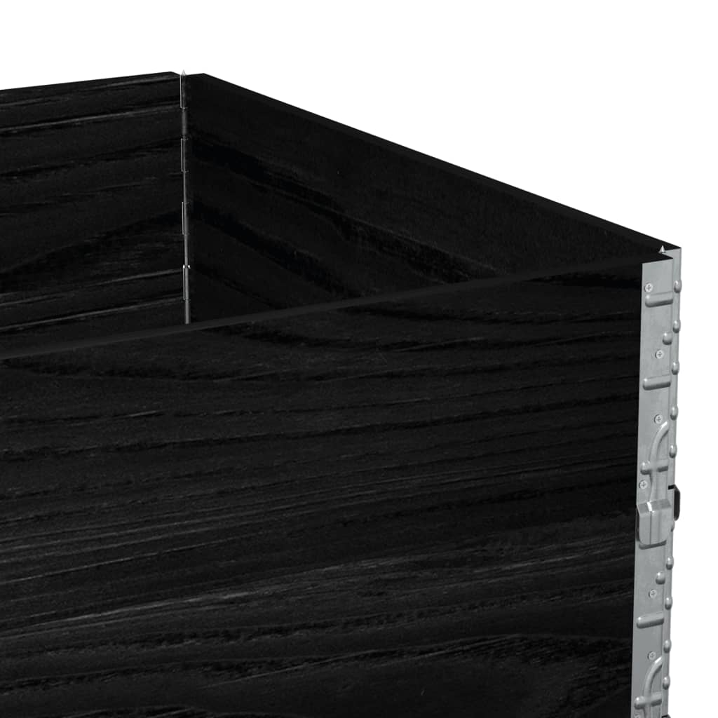 Garden Planter Black 120x80 cm Solid Wood Pine
