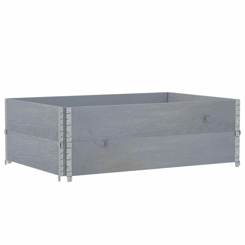 Garden Planter Grey 120x80 cm Solid Wood Pine