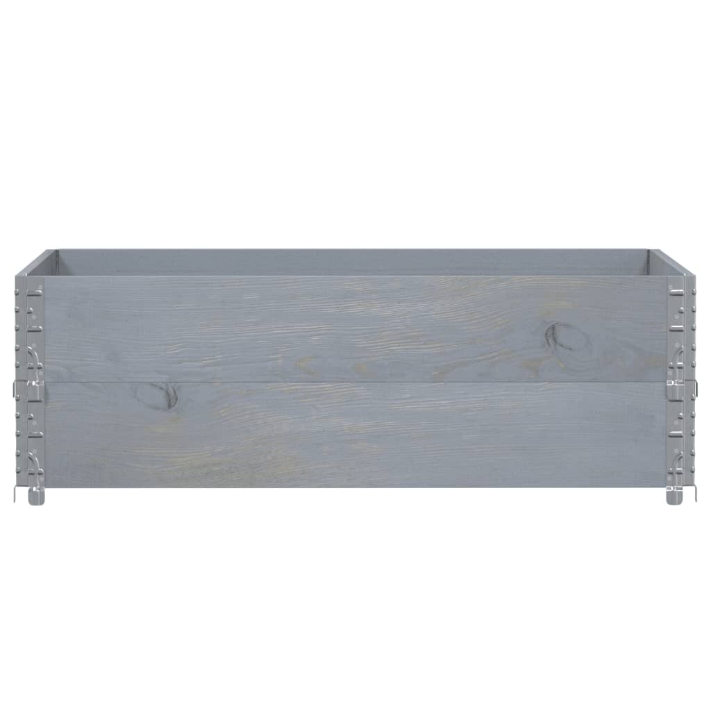 Garden Planter Grey 120x80 cm Solid Wood Pine