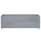 Garden Planter Grey 120x80 cm Solid Wood Pine