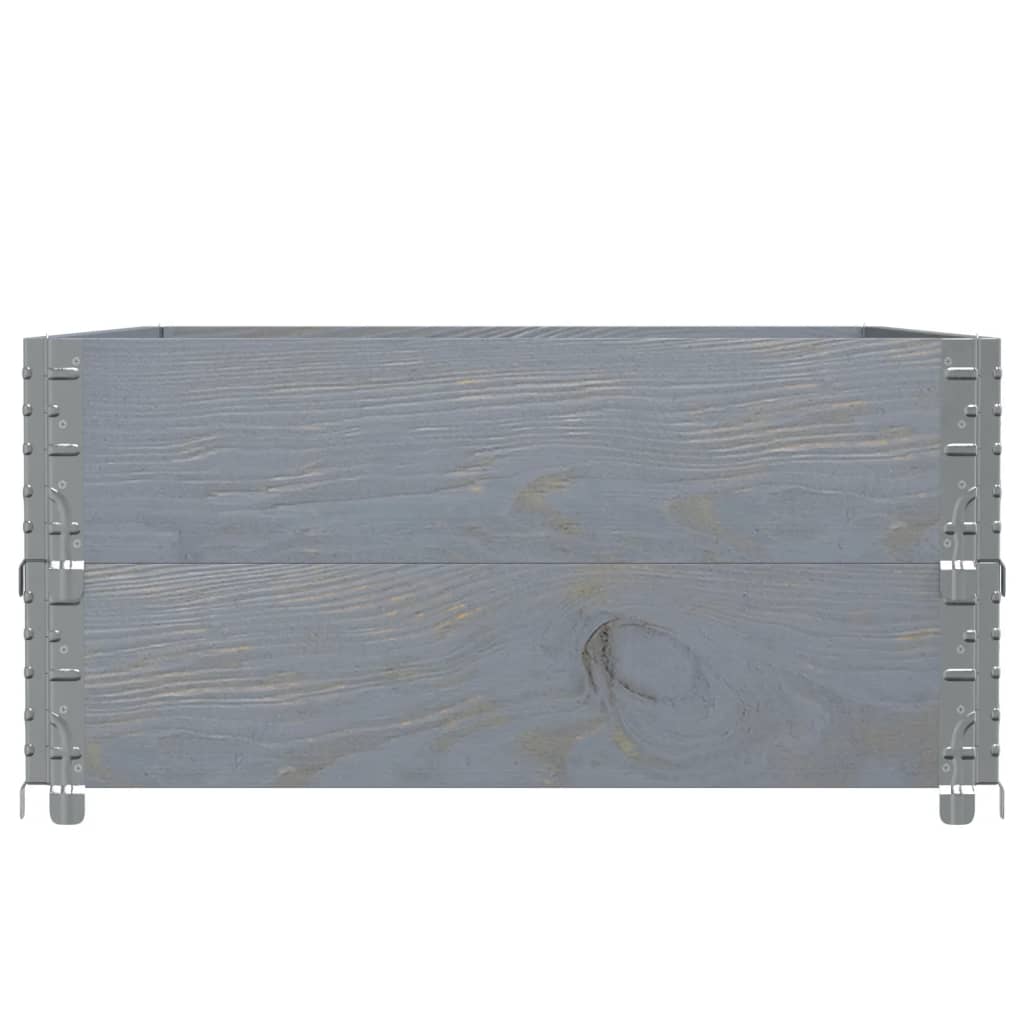 Garden Planter Grey 120x80 cm Solid Wood Pine