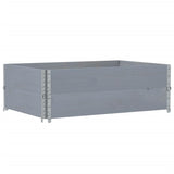 Garden Planter Grey 120x80 cm Solid Wood Pine