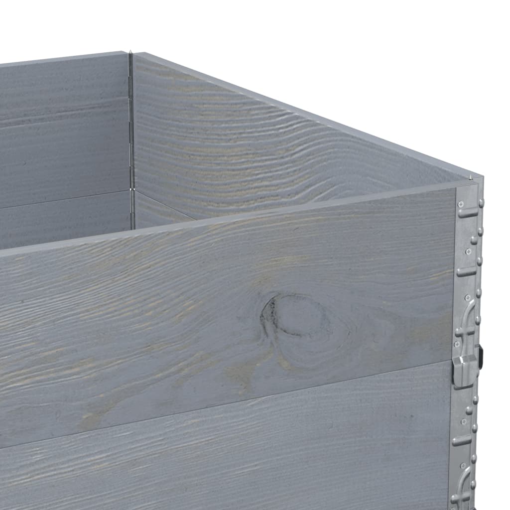 Garden Planter Grey 120x80 cm Solid Wood Pine