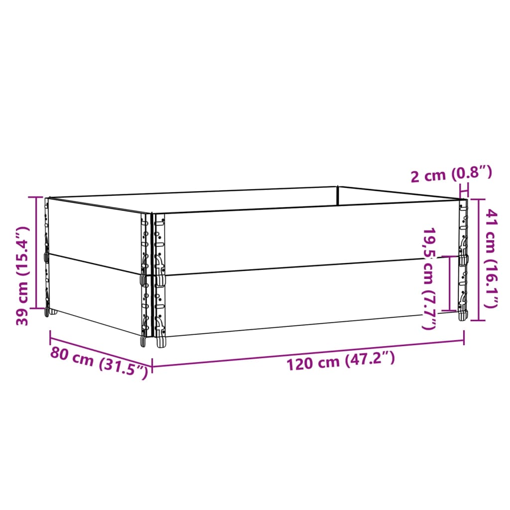 Garden Planter Grey 120x80 cm Solid Wood Pine