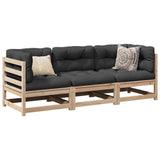 3 Piece Garden Sofa Set Solid Wood Pine