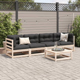 5 Piece Garden Sofa Set Solid Wood Pine