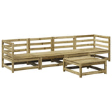 5 Piece Garden Sofa Set Impregnated Wood Pine