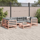 7 Piece Garden Sofa Set Solid Wood Douglas Fir