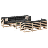 8 Piece Garden Sofa Set Solid Wood Pine