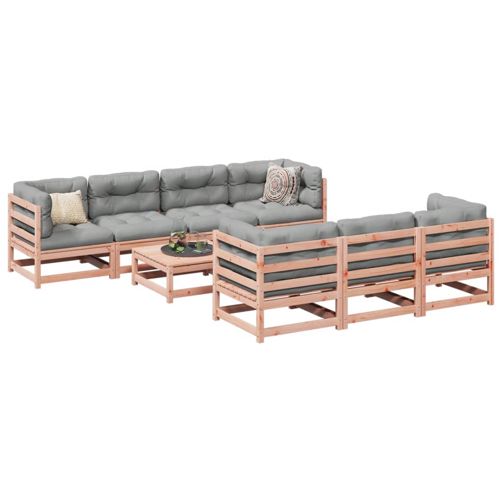 8 Piece Garden Sofa Set Solid Wood Douglas Fir