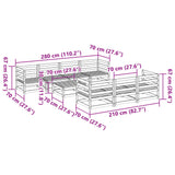 8 Piece Garden Sofa Set Impregnated Wood Pine