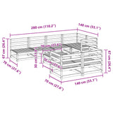 8 Piece Garden Sofa Set Impregnated Wood Pine