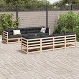 9 Piece Garden Sofa Set Solid Wood Pine