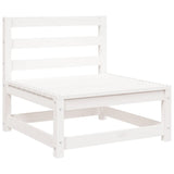 9 Piece Garden Sofa Set White Solid Wood Pine