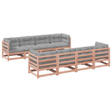 9 Piece Garden Sofa Set with Cushions Solid Wood Douglas Fir