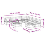 9 Piece Garden Sofa Set Impregnated Wood Pine