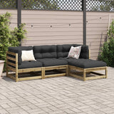 4 Piece Garden Sofa Set Impregnated Wood Pine