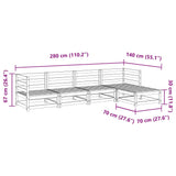 5 Piece Garden Sofa Set Solid Wood Pine