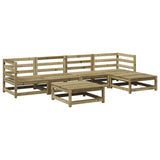 6 Piece Garden Sofa Set Impregnated Wood Pine