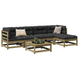 6 Piece Garden Sofa Set Impregnated Wood Pine