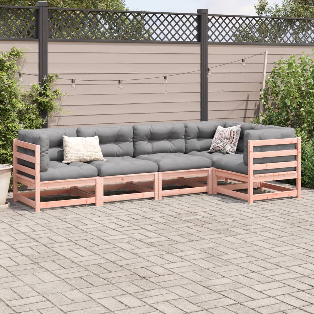 5 Piece Garden Sofa Set Solid Wood Douglas Fir