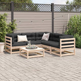 6 Piece Garden Sofa Set Solid Wood Pine