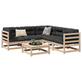 6 Piece Garden Sofa Set Solid Wood Pine