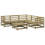 6 Piece Garden Sofa Set Impregnated Wood Pine