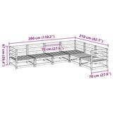 6 Piece Garden Sofa Set Impregnated Wood Pine