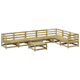 8 Piece Garden Sofa Set Impregnated Wood Pine