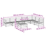 8 Piece Garden Sofa Set Impregnated Wood Pine