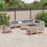 11 Piece Garden Sofa Set Solid Wood Douglas Fir