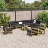 11 Piece Garden Sofa Set Impregnated Wood Pine