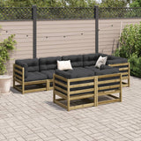 7 Piece Garden Sofa Set Impregnated Wood Pine