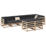 8 Piece Garden Sofa Set Solid Wood Pine