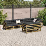 8 Piece Garden Sofa Set Impregnated Wood Pine