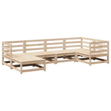 6 Piece Garden Sofa Set Solid Wood Pine