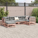 6 Piece Garden Sofa Set Solid Wood Douglas Fir