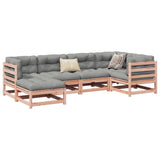 6 Piece Garden Sofa Set Solid Wood Douglas Fir