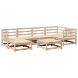 7 Piece Garden Sofa Set Solid Wood Pine