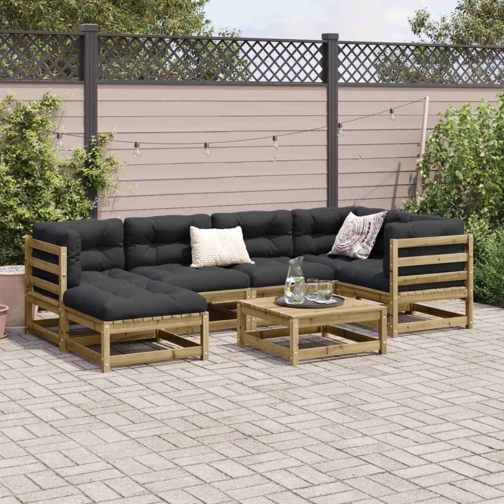 7 Piece Garden Sofa Set Impregnated Wood Pine