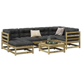 7 Piece Garden Sofa Set Impregnated Wood Pine